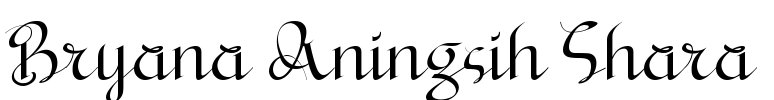 Bryana Aningsih Shara Font Image