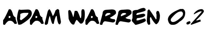 adam warren 0.2 Font Image