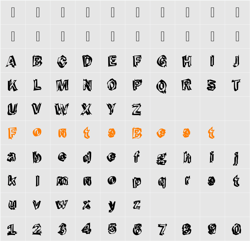 Funky43 Becker Character Map