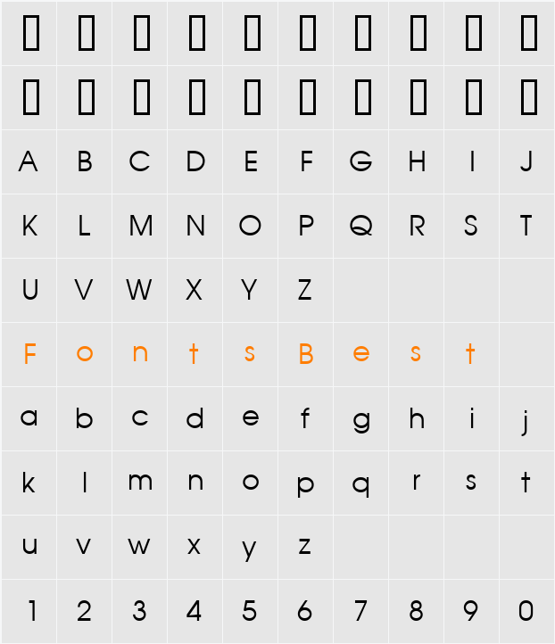 DSE KaMon Character Map