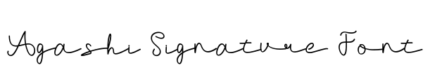 Agashi Signature Font Font Image