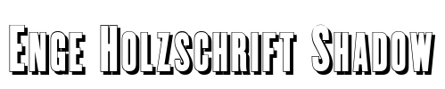 Enge Holzschrift Shadow