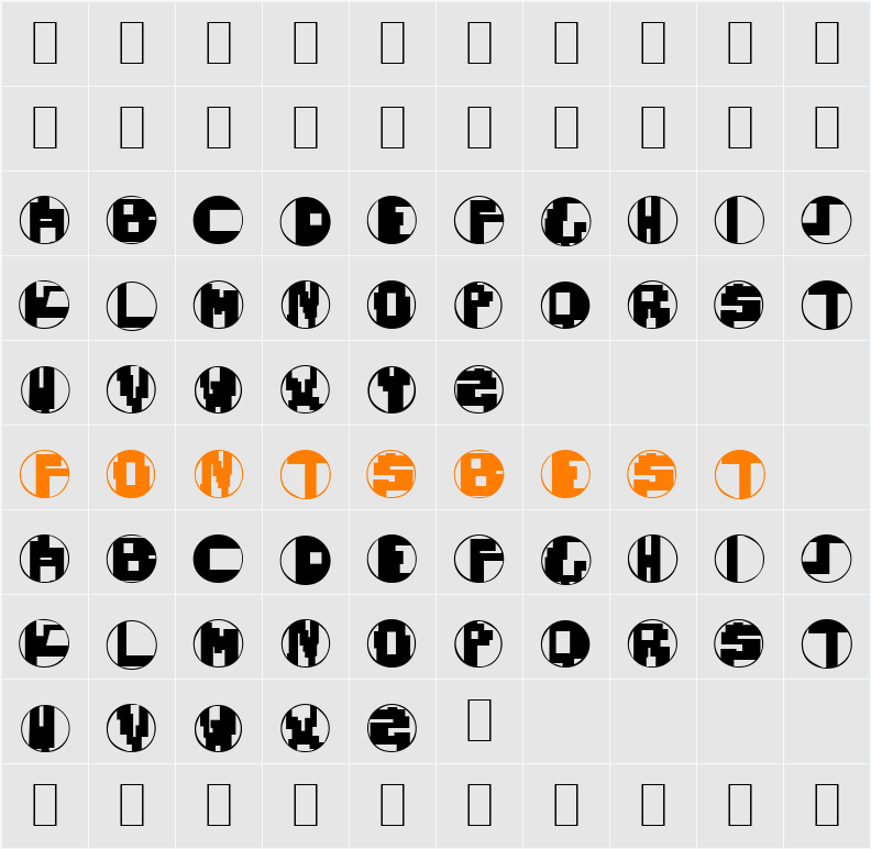 Mondo Techno Character Map