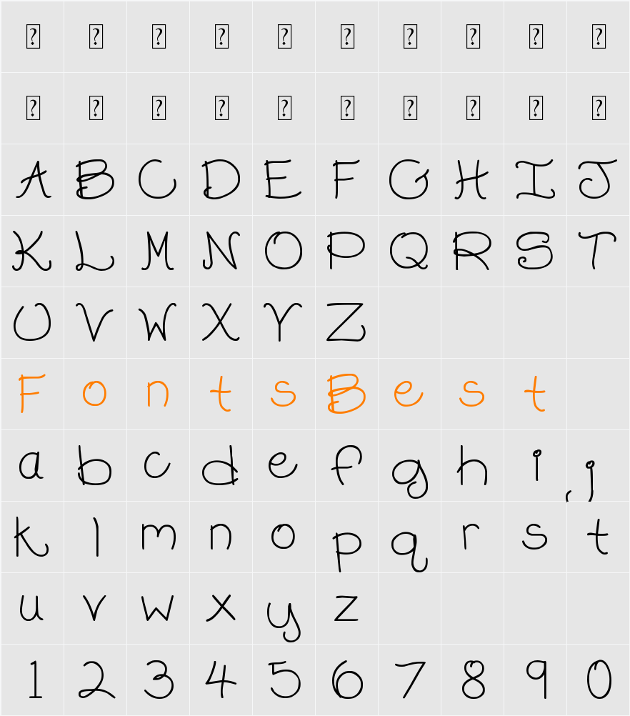 DJB Chubby Muffins Character Map