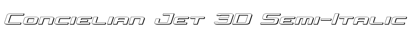 Concielian Jet 3D Semi-Italic