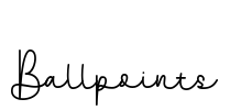 Ballpoints Font Image