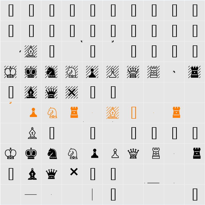 Chess-7 Character Map