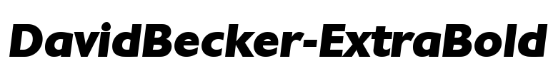 DavidBecker-ExtraBold Font Image