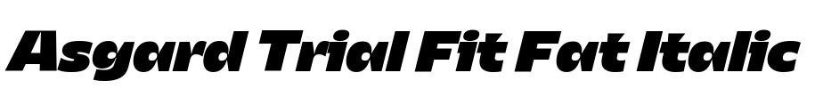 Asgard Trial Fit Fat Italic Font Image