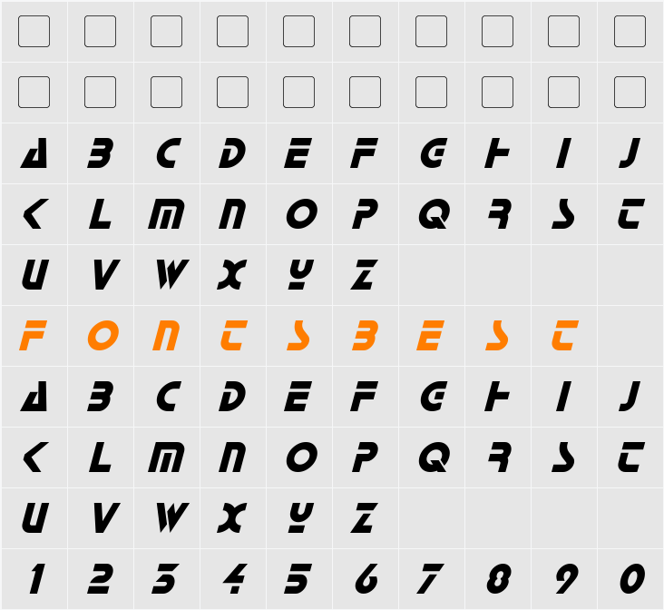 Horizon Character Map