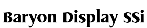 Baryon Display SSi Font Image