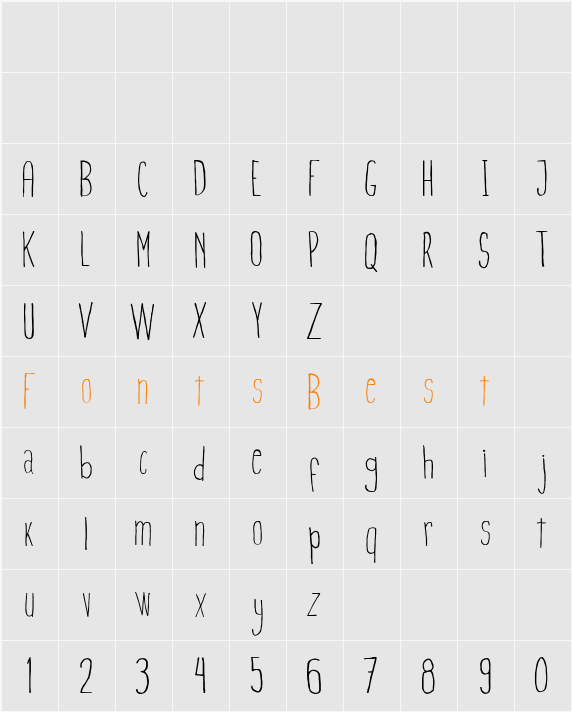 Finita Character Map