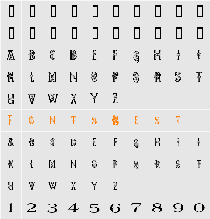 JI-Llamas Character Map