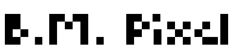 B.M. Pixel Font Image