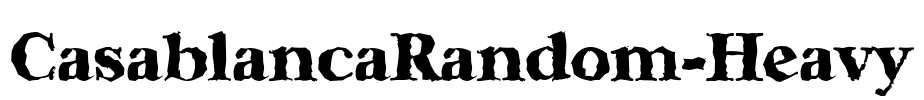 CasablancaRandom-Heavy Font Image