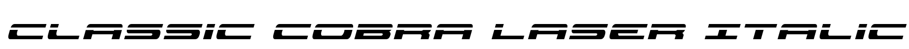 Classic Cobra Laser Italic Font Image
