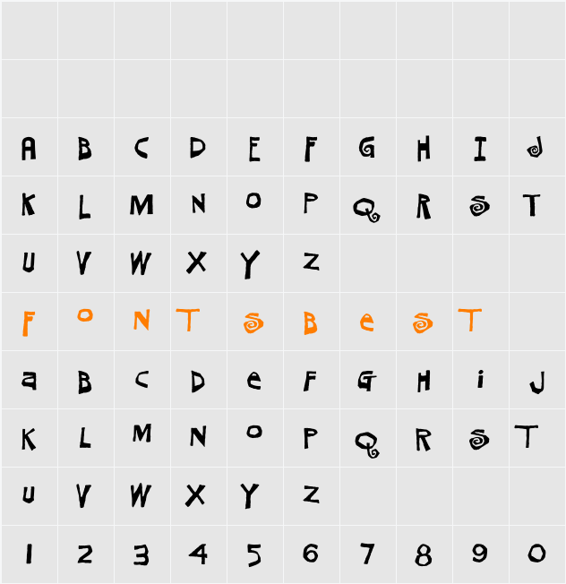 MosquitoFiesta Character Map