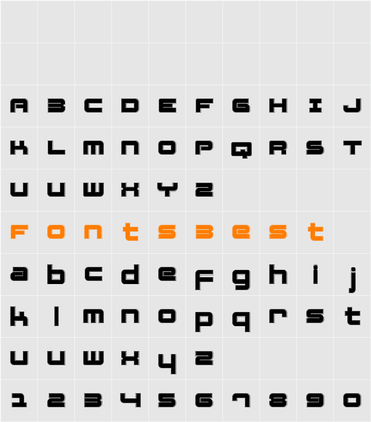 FatsansContur Character Map