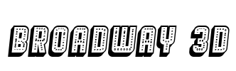 Broadway 3D Font Image