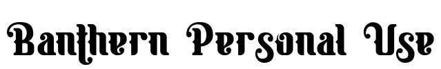 Banthern Personal Use