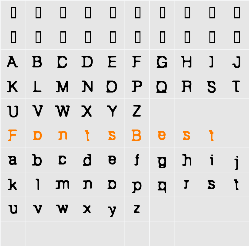 Back to Bay 6 Character Map