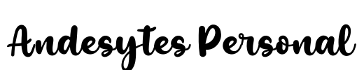 Andesytes Personal Font Image