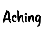 Aching Font Image