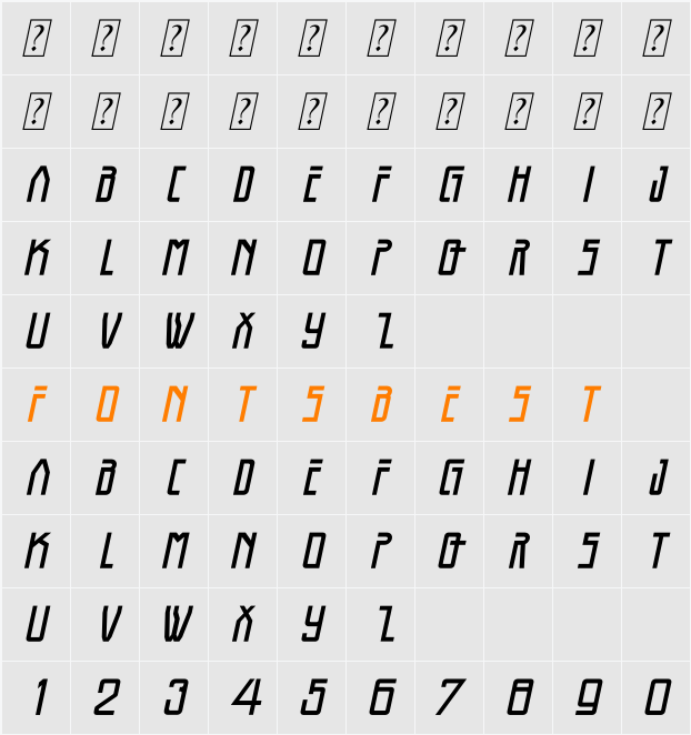 Bothweld Character Map