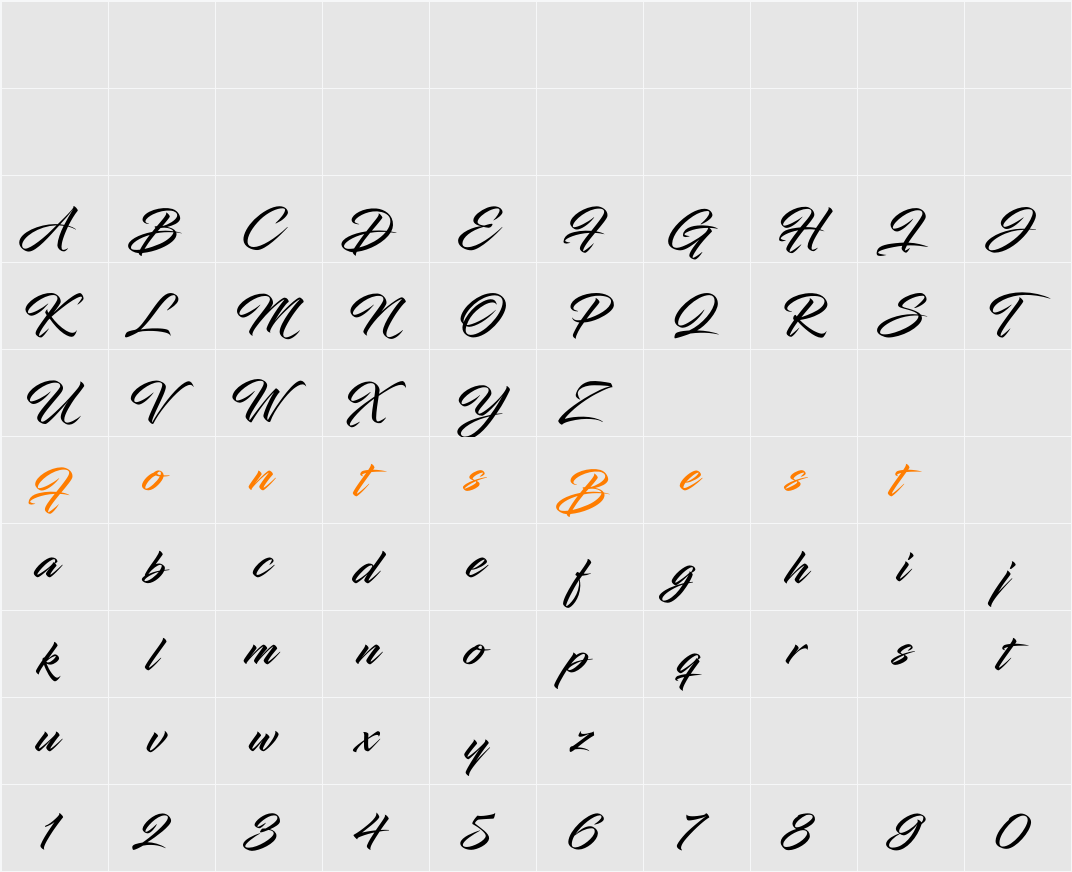 Infinite Stroke Character Map