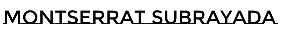 Montserrat Subrayada Font Image