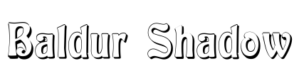 Baldur Shadow Font Image