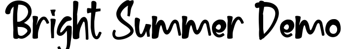 Bright Summer Demo Font Image