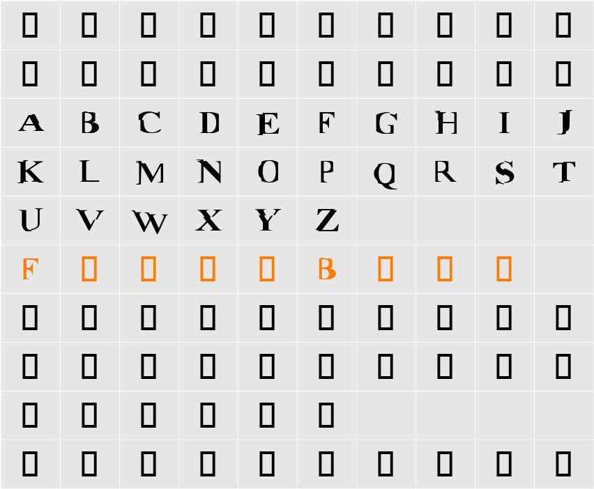 Matrix Character Map