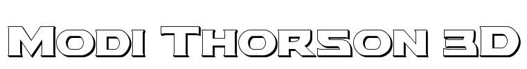 Modi Thorson 3D Font Image