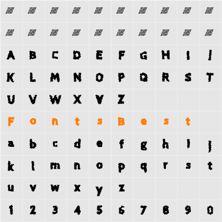 BiteTyme Character Map