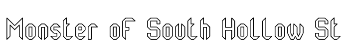Monster oF South Hollow St Font Image