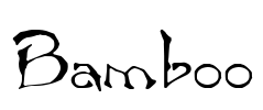 Bamboo Font Image