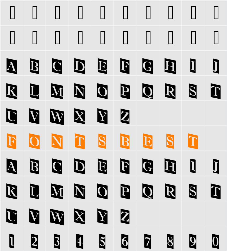 a_AntiqueTtlTrdCmDn Character Map