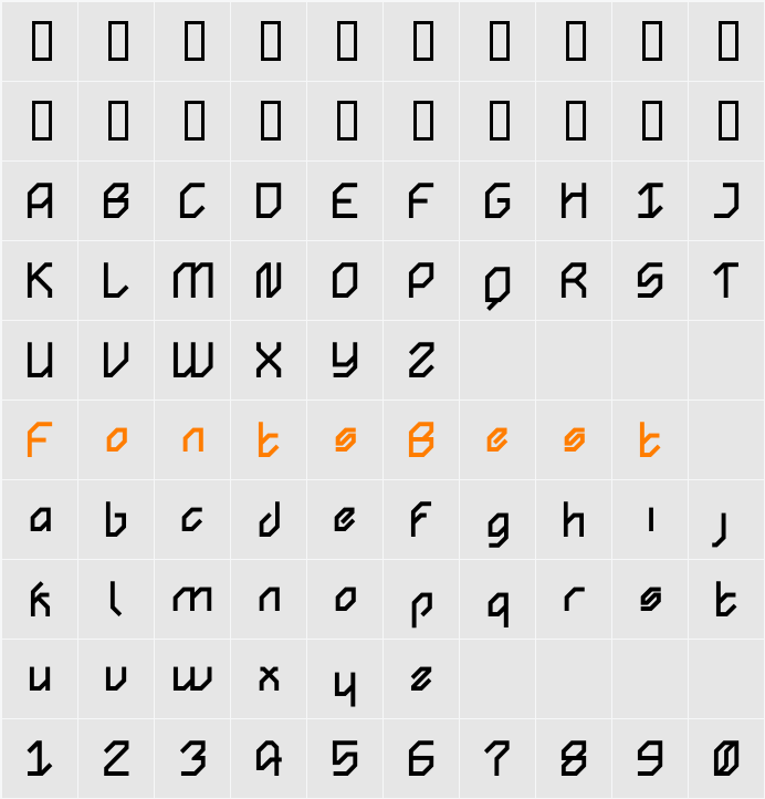 AngolSharp Black Character Map