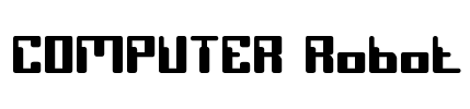 COMPUTER Robot Font Image