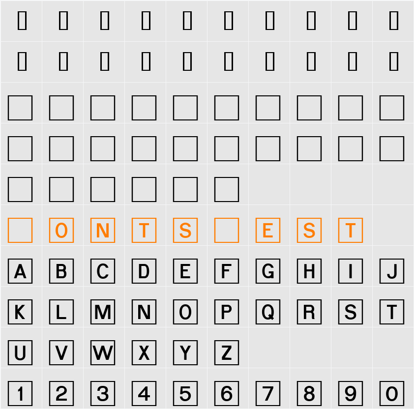 Crossword Character Map