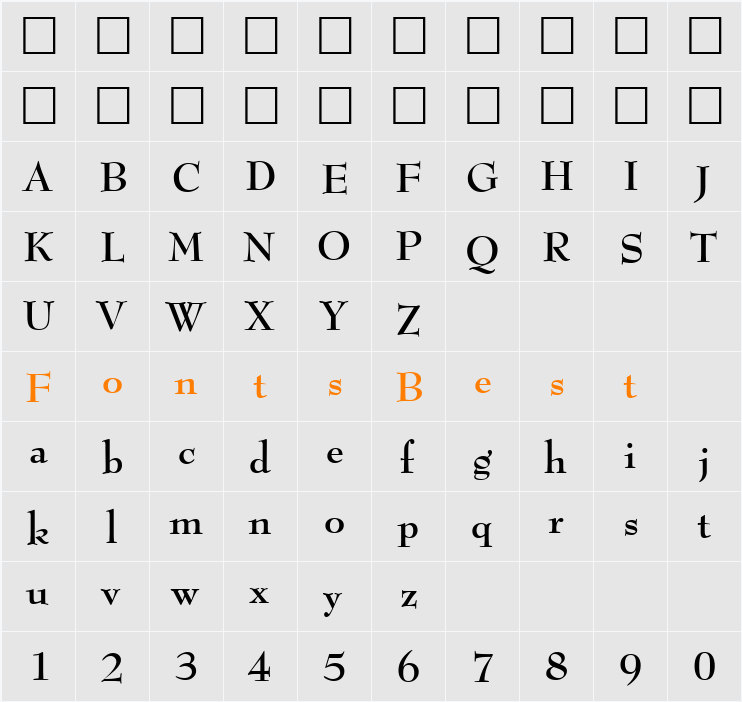 Bernadette Character Map