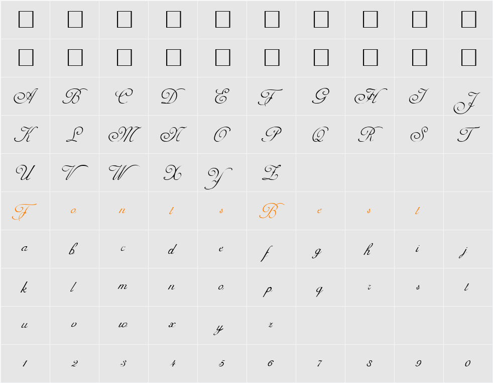 Morelle Character Map