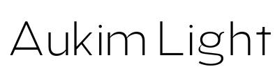 Aukim Light Font Image