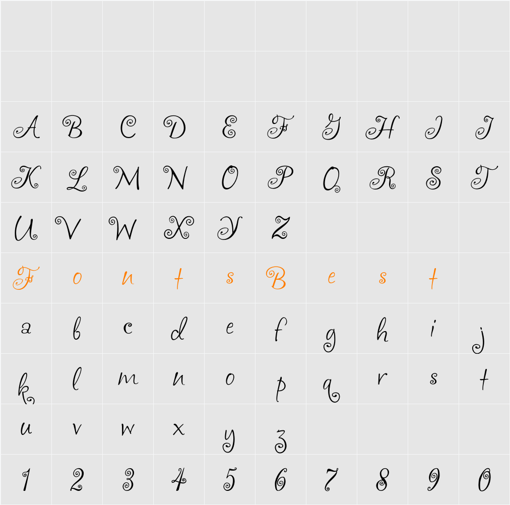 akaFrivolity Character Map