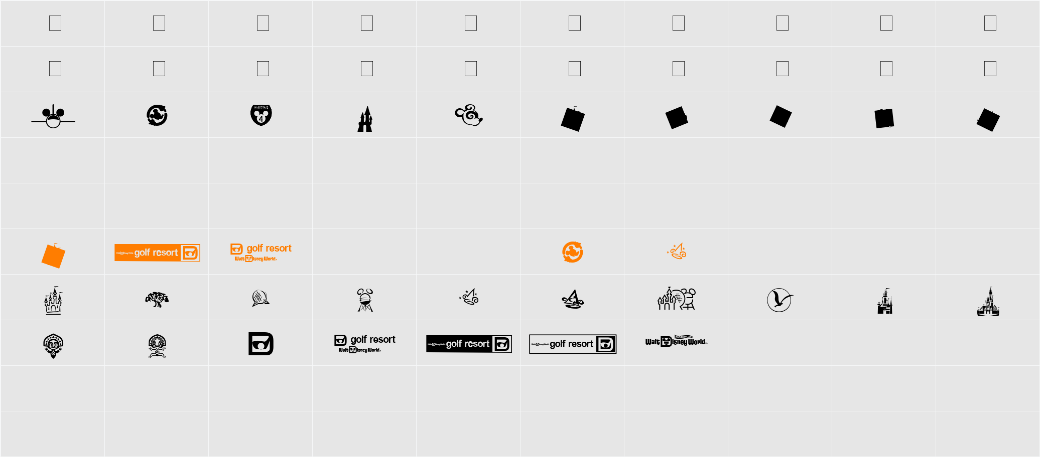 Mouse Tags Character Map