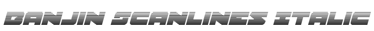 Banjin Scanlines Italic Font Image