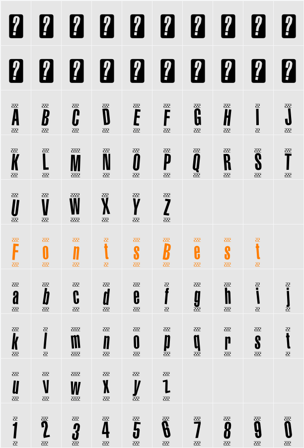 Nineteen Eighty Portable Character Map