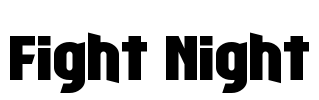 Fight Night Font Image