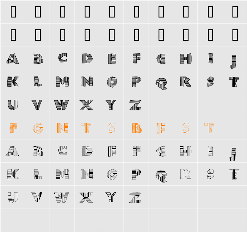 ChunkoBlockoDroppoCapo Character Map